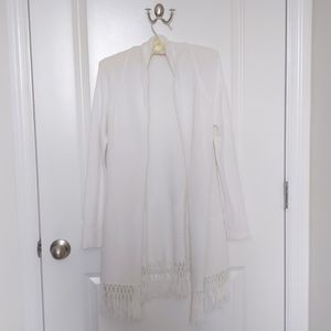 LILLY PULITZER TATUM LONG FRINGE HEM CARDIGAN